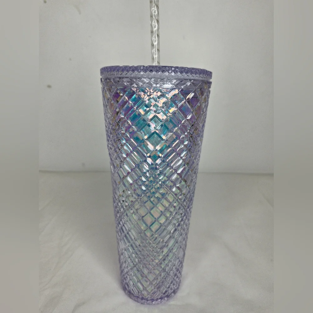 Starbucks 2022 - 24oz. Iridescent Lavender Diamond-Cut Cold Cup"Limited Edition" - Picture 2 of 9